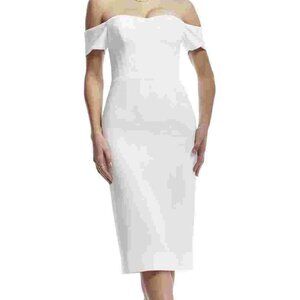 Dress the Population Womens Bailey OffShoulder Sweetheart Bodycon Midi XS